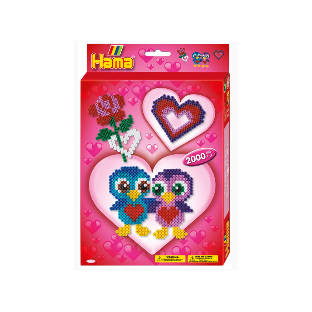Hama Love Beads Small Kids/Children Building Toy 5y+ Boxed Gift Sets (2000 Pieces)