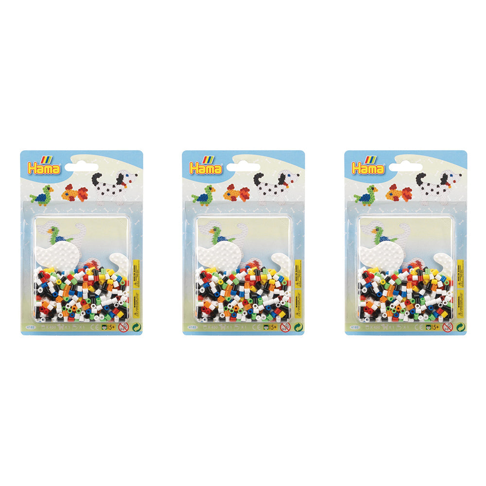Hama 450pc Hama Beads White Dog Small Kids/Children Building Toy Blister Pack 5y+ (3 Pack)