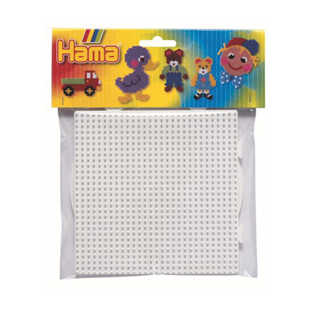 Hama Large Round & Square Pegboard Set For Beads Kids Building Fun Toy 5+ (2 Pieces)