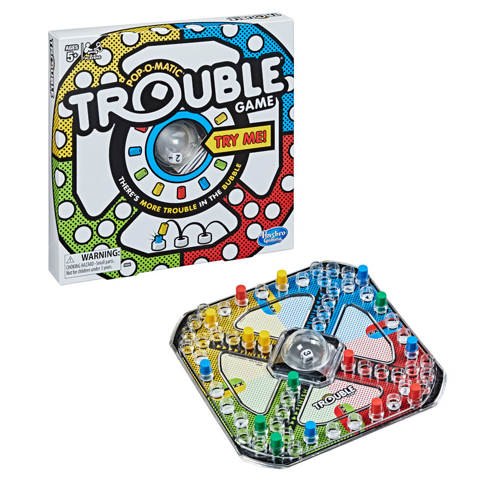 Hasbro 5Y+ Classic Trouble Board Game With Pop-o-Matic Bubble Dice — image 2