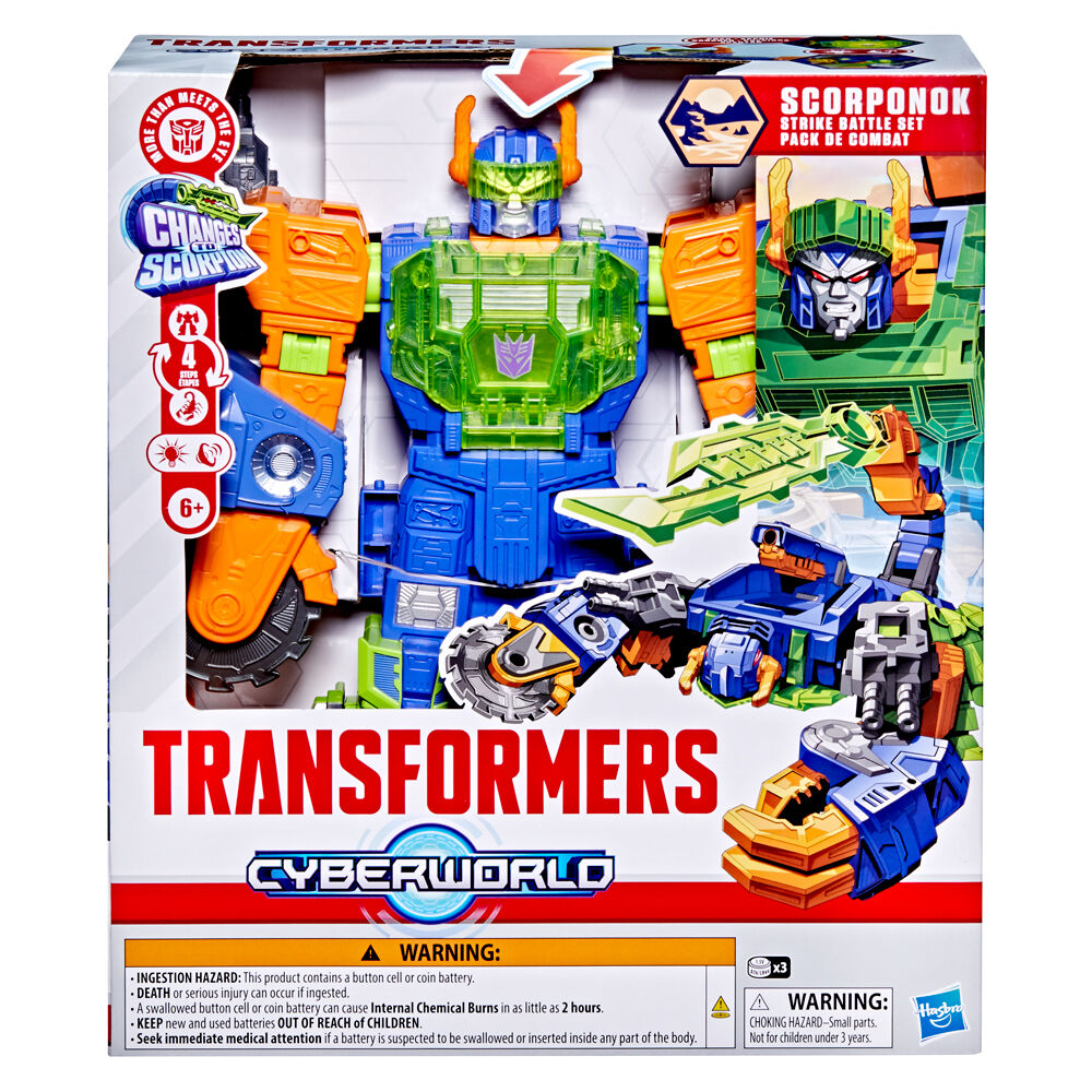Hasbro Transformers Cyberworld Scorponok Strike Battle Action Playset 6y+
