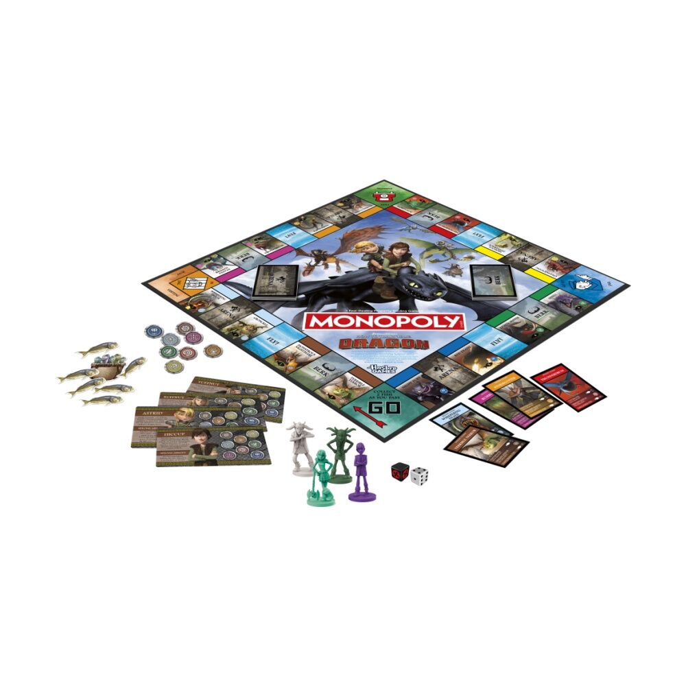 Monopoly Board Game Family/Kids How To Train Your Dragon Edition 8y+