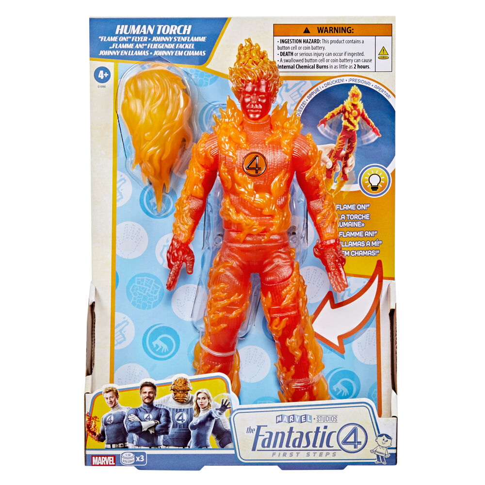 Hasbro Fantastic 4 Human Torch Hero Figure Action Play Toy Kids 4y+