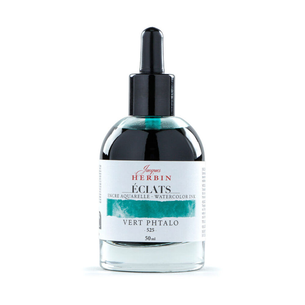 Herbin Eclats Intense Watercolour Ink w/ Dropper 50ml Phthalo Green (2 Pack) — image 2