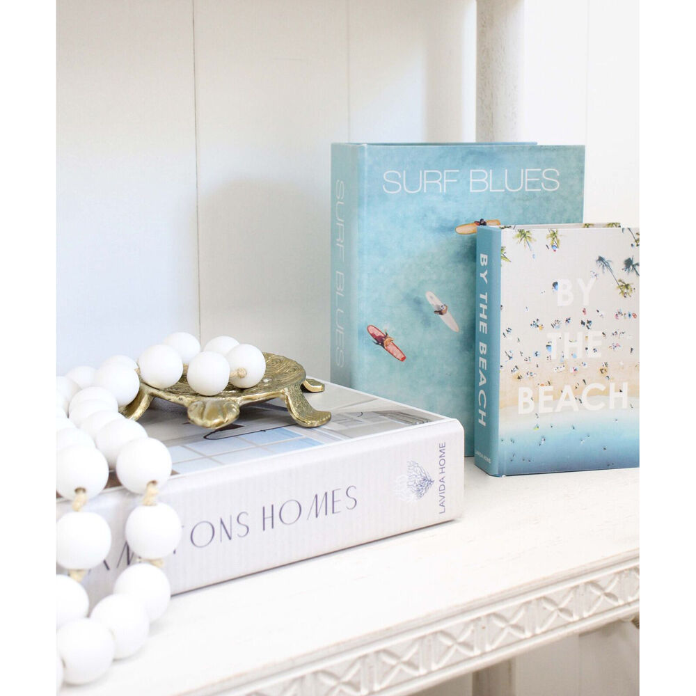 LVD Wooden Canvas Book Box Decor Set 24x18x6 /18x12x4cm Surf Blues (2 Pieces) — image 2