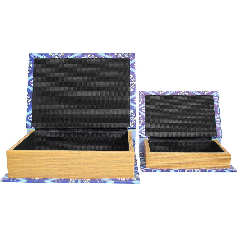 LVD Decorative MDF 24/18cm Book Box Set Storage/Trinket Decor Still And Breathe (2 Pieces)
