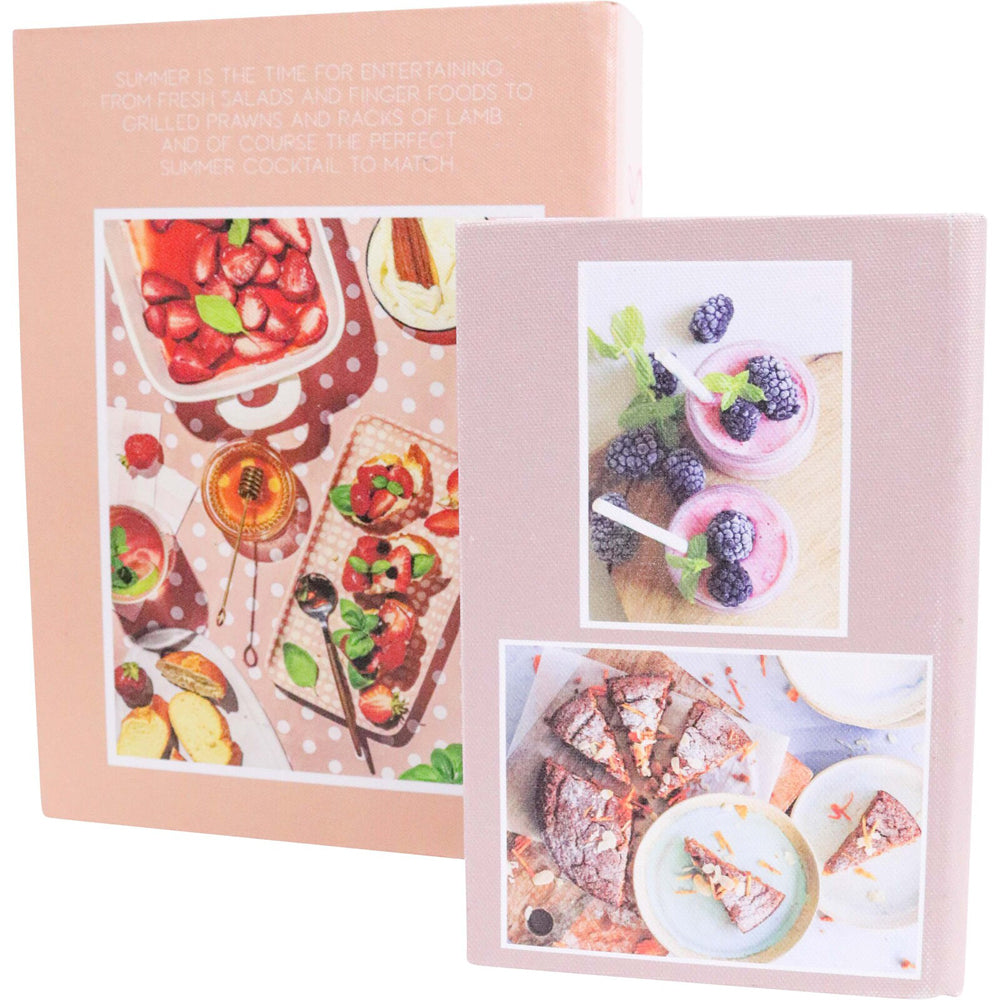 LVD Recipes MDF Book Box Home Living Room Tabletop Decor Set 18cm/24cm (2 Pieces)