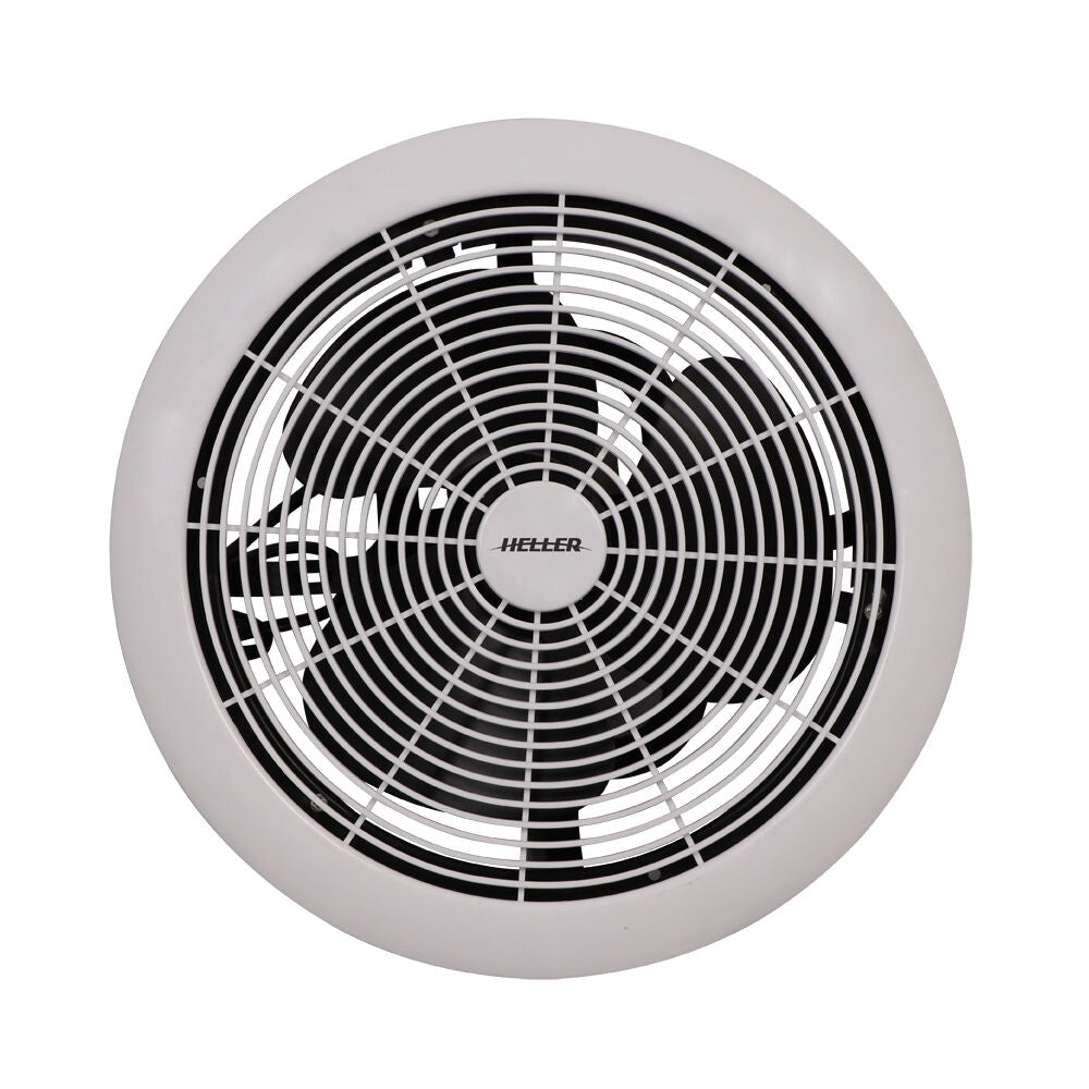 Heller Ball Bearing Exhaust Ventilation Fan 200mm Round Wall Mount White