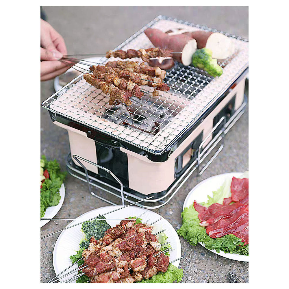 Healthy Choice 40.5cm Clay Firebox Hibachi Tabletop Dual Charcoal Grill/Mini BBQ — image 7