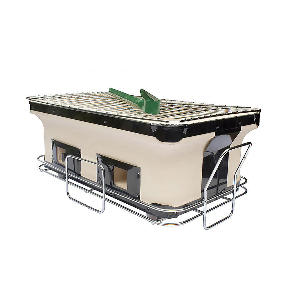 Healthy Choice 40.5cm Clay Firebox Hibachi Tabletop Dual Charcoal Grill/Mini BBQ — image 3