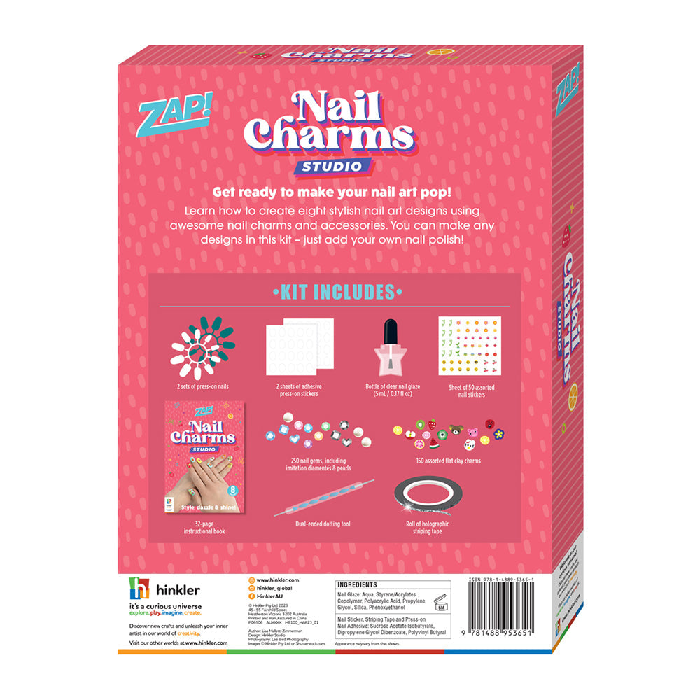 Zap! Extra Zap! DIY Nail Charms Studio w/ 32-Page Book Kids/Children Fun Art Craft 8y+ — image 2