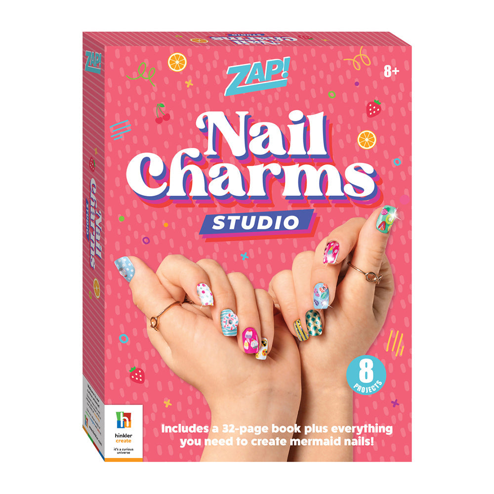Zap! Extra Zap! DIY Nail Charms Studio w/ 32-Page Book Kids/Children Fun Art Craft 8y+