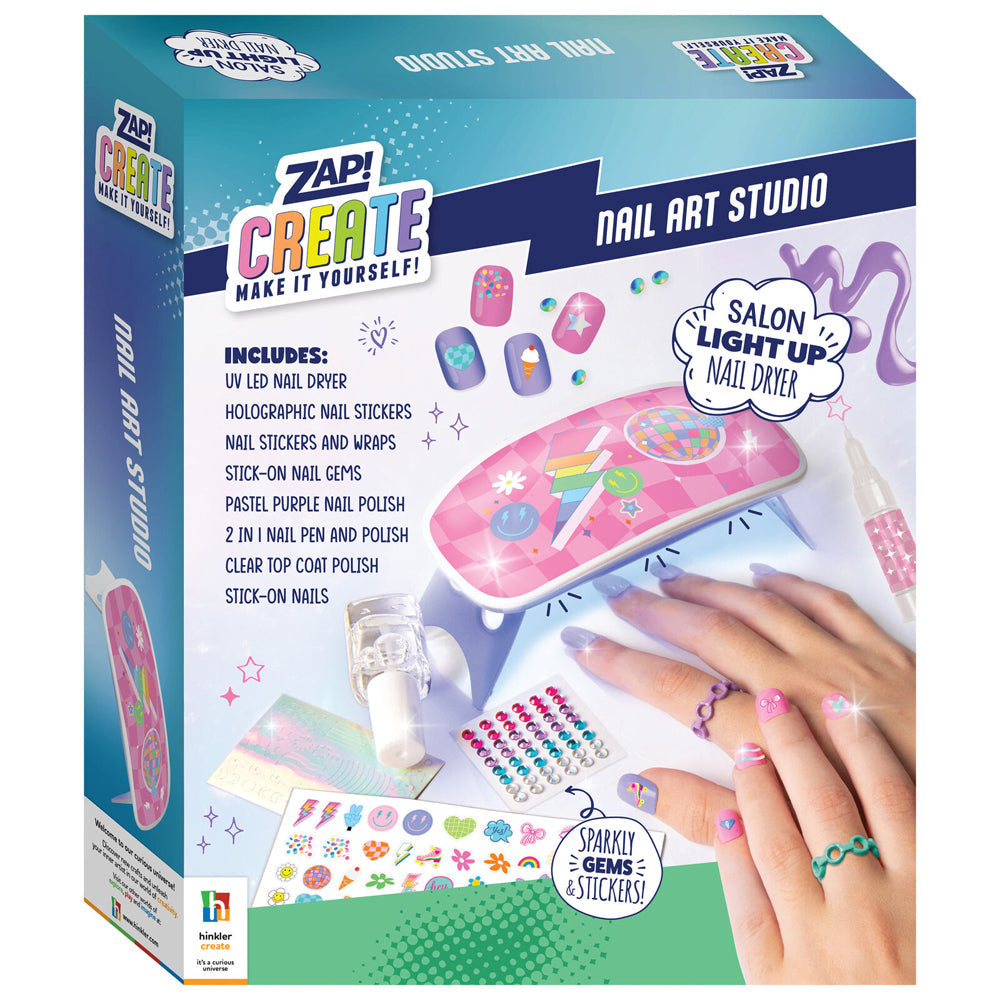 Zap! Extra Zap! Create Nail Art Studio 29x24cm Kids Creative Play DIY Craft Kit 8y+