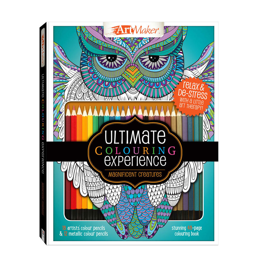 Art Maker Ultimate Colouring Experience Magnificent Creatures Book Kit