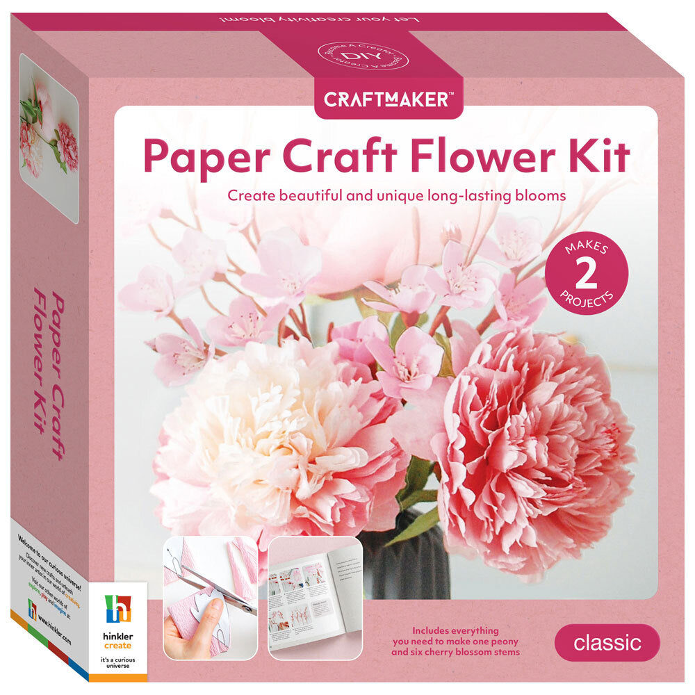 Craft Maker Paper Flowers Specialised Scrapbooking Crafting Kit Box Set