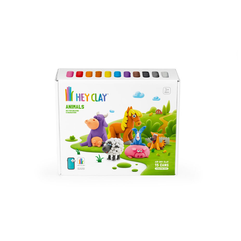 Hey Clay Animals Theme Modelling Set w/15 Colour Cans & 2 Tools 3y+ (2 Pack) — image 2