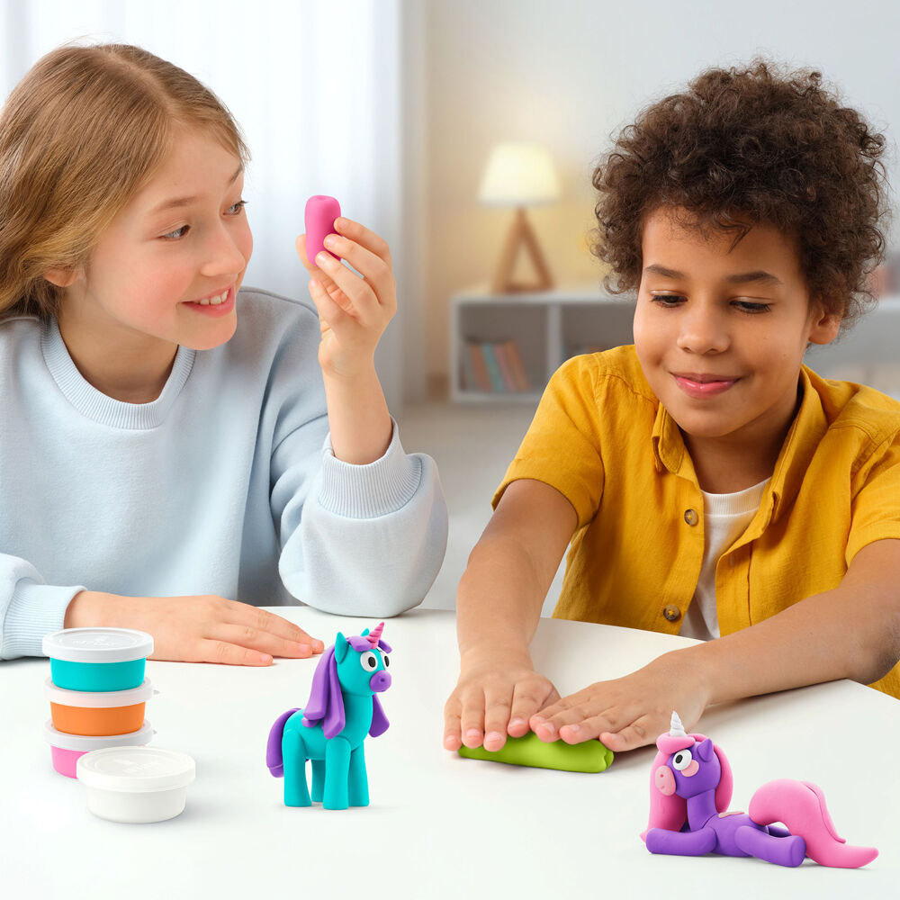 Hey Clay Rainbow Unicorns Craft Set Toy 22x19cm Kids 3y+ (15 Pieces) — image 7