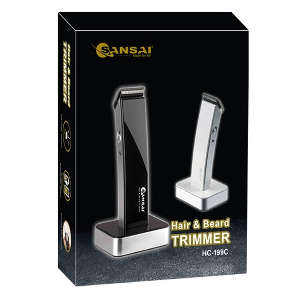 Sansai White Rechargeable/Cordless Professional Hair/Beard Trimmer w/ Comb/Brush — image 2