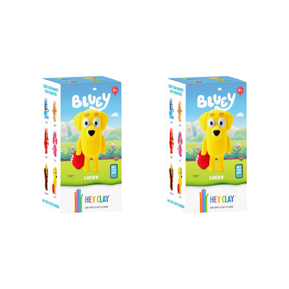 Hey Clay Bluey Single Character Kids Modelling Clay Set 5 Colors Lucky (2 Pack)