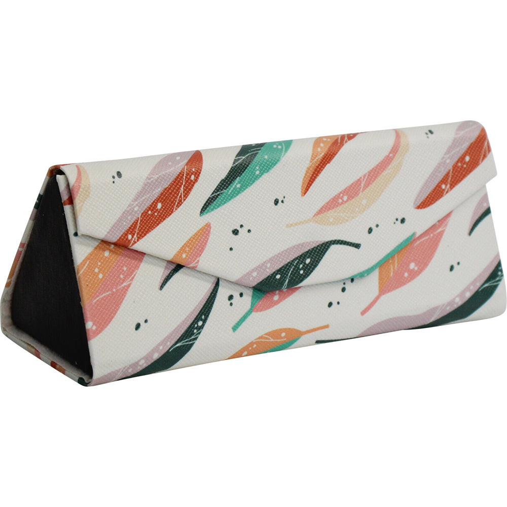 LVD Gum Leaves PU/Cardboard 16cm Case Sunglasses Storage Box Triangle