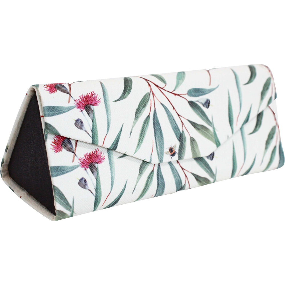 LVD Gum Leaves PU/Cardboard 16cm Eye-Glass Case Sunglass Storage Box Triangle