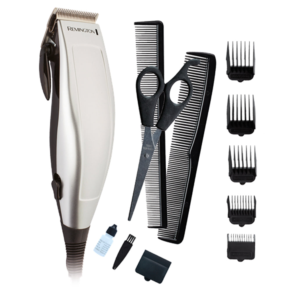 Remington Personal Haircut Kit Clipper/Scissors/Comb Hair Trimmer Silver (12 Pieces)