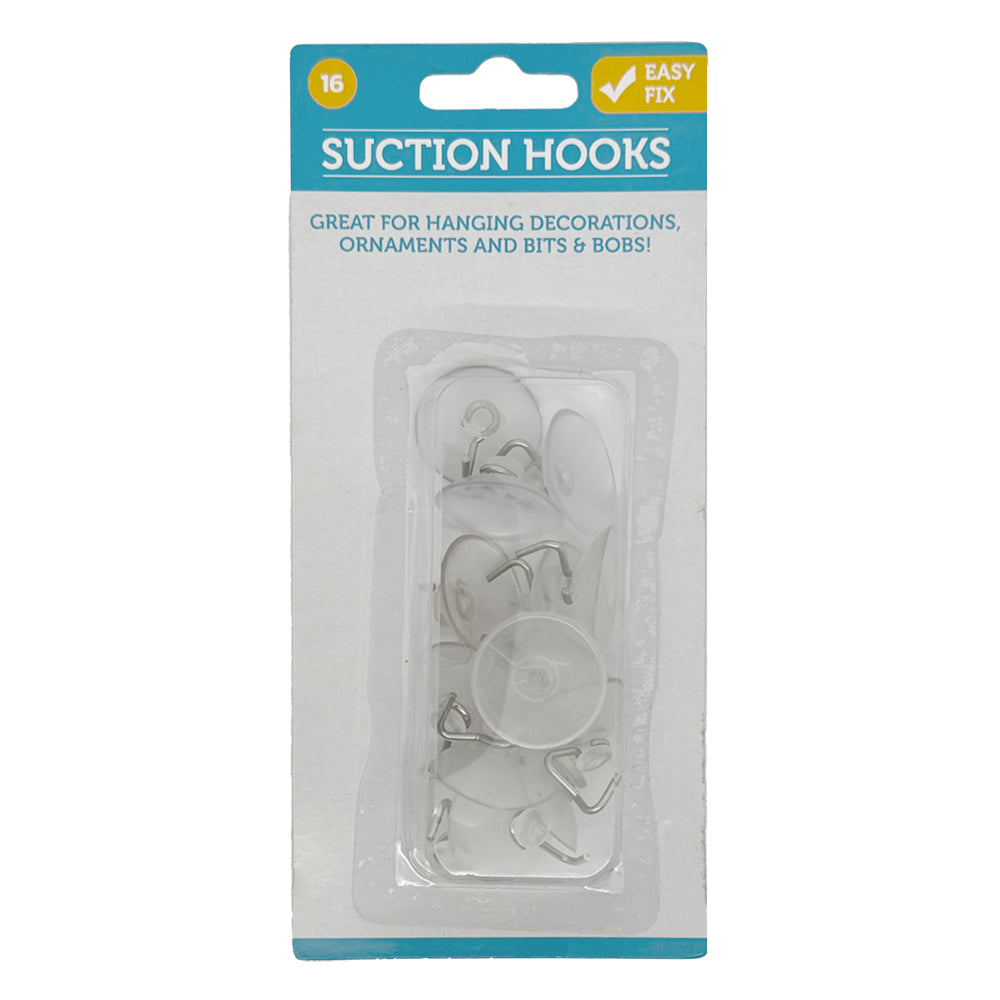 NLZ Suction Hooks Wall Hanging Bathroom/Kitchen Accessory Holder Organiser (16 Pieces)