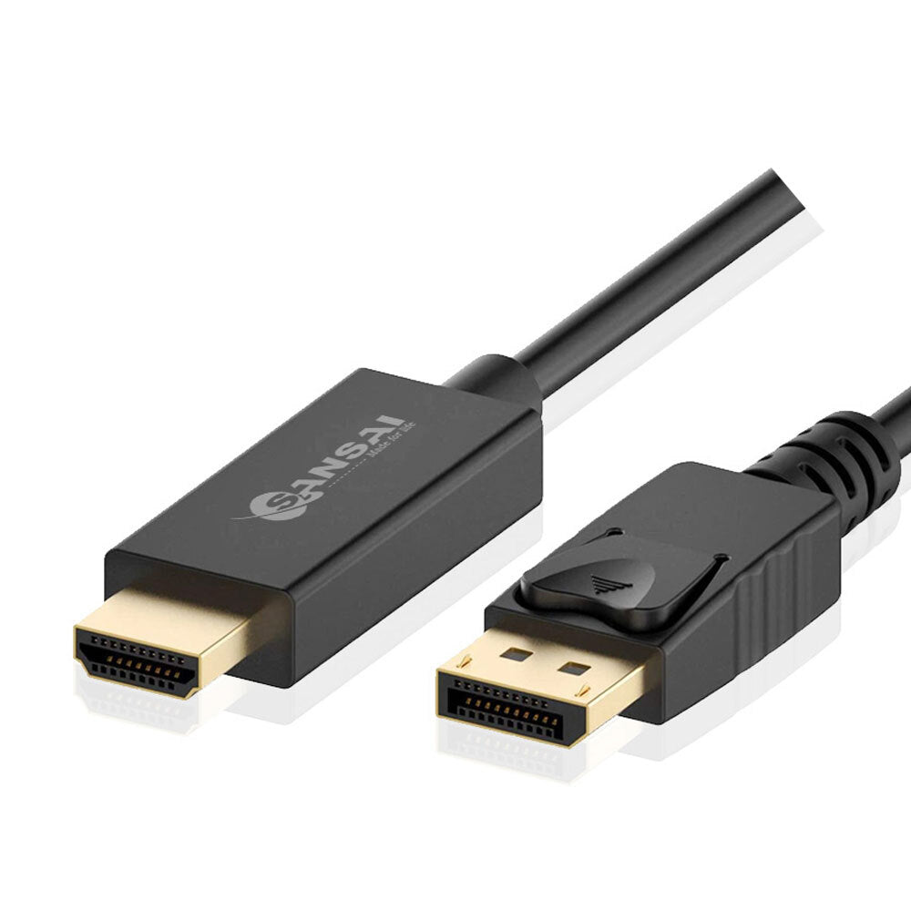 Sansai Displayport To HDMI Male To Male Monitor/TV Laptop/Computer Cable 1.5m