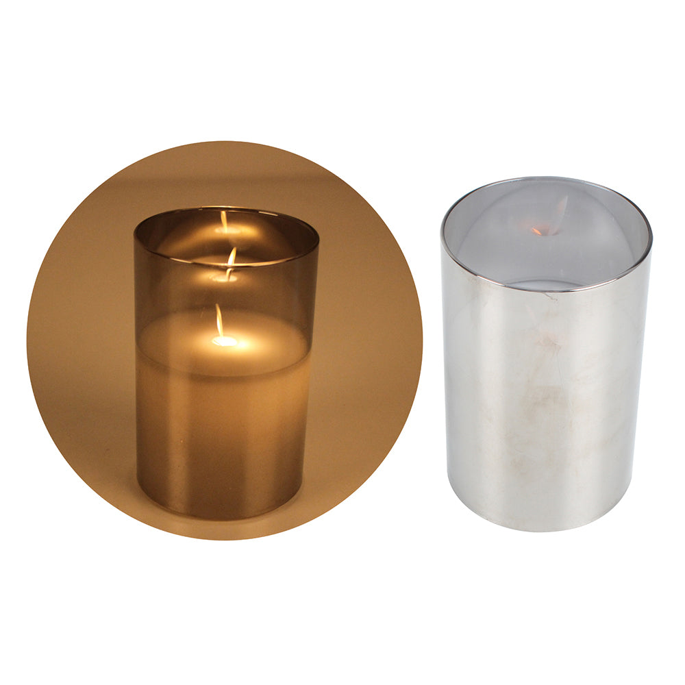 Maine & Crawford 15x10cm Moving Flameless Candle w/ Smoked Glass Home Decor Grey — image 2