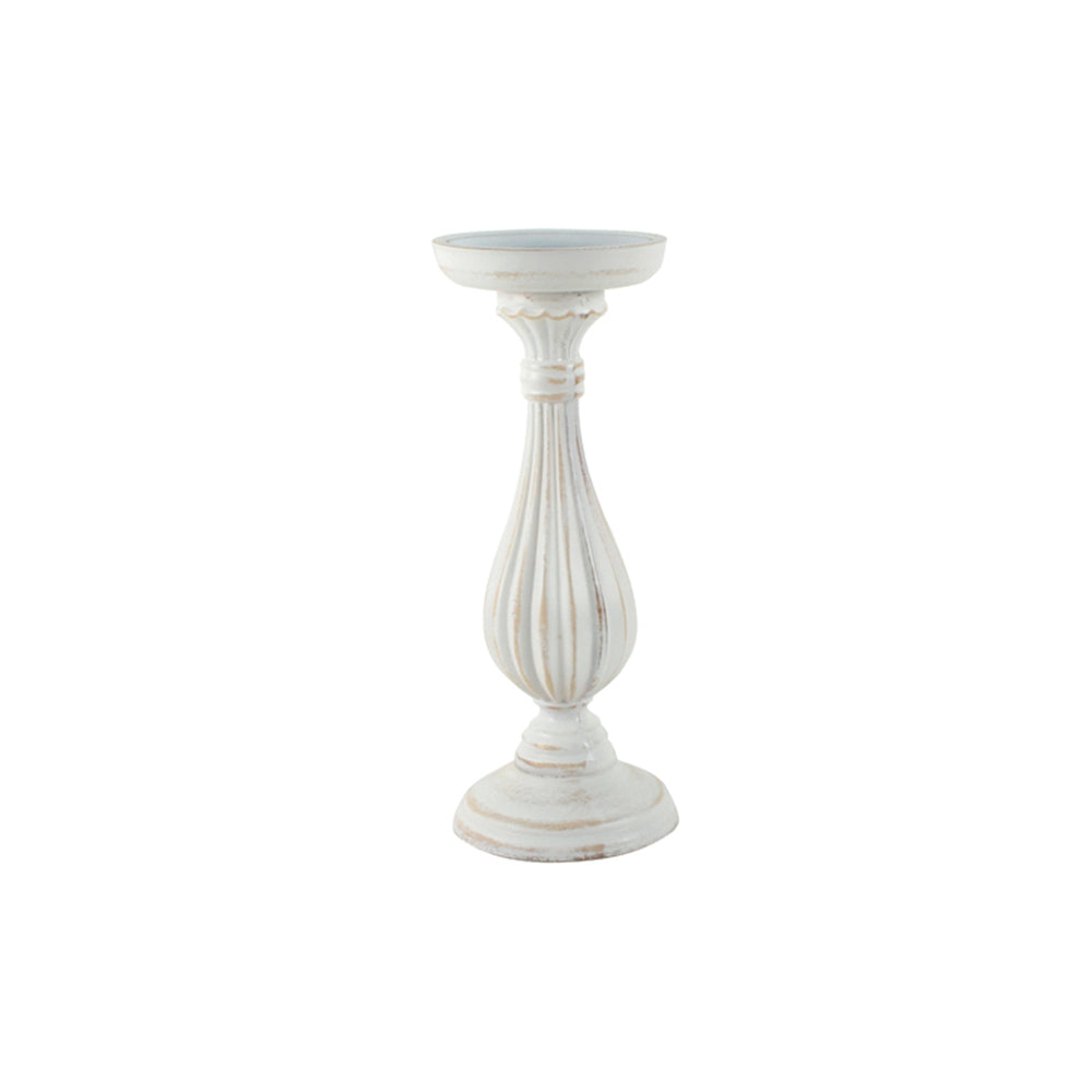 Maine & Crawford Harlen 28x10cm Wooden Candle Holder Stand Home Decor White