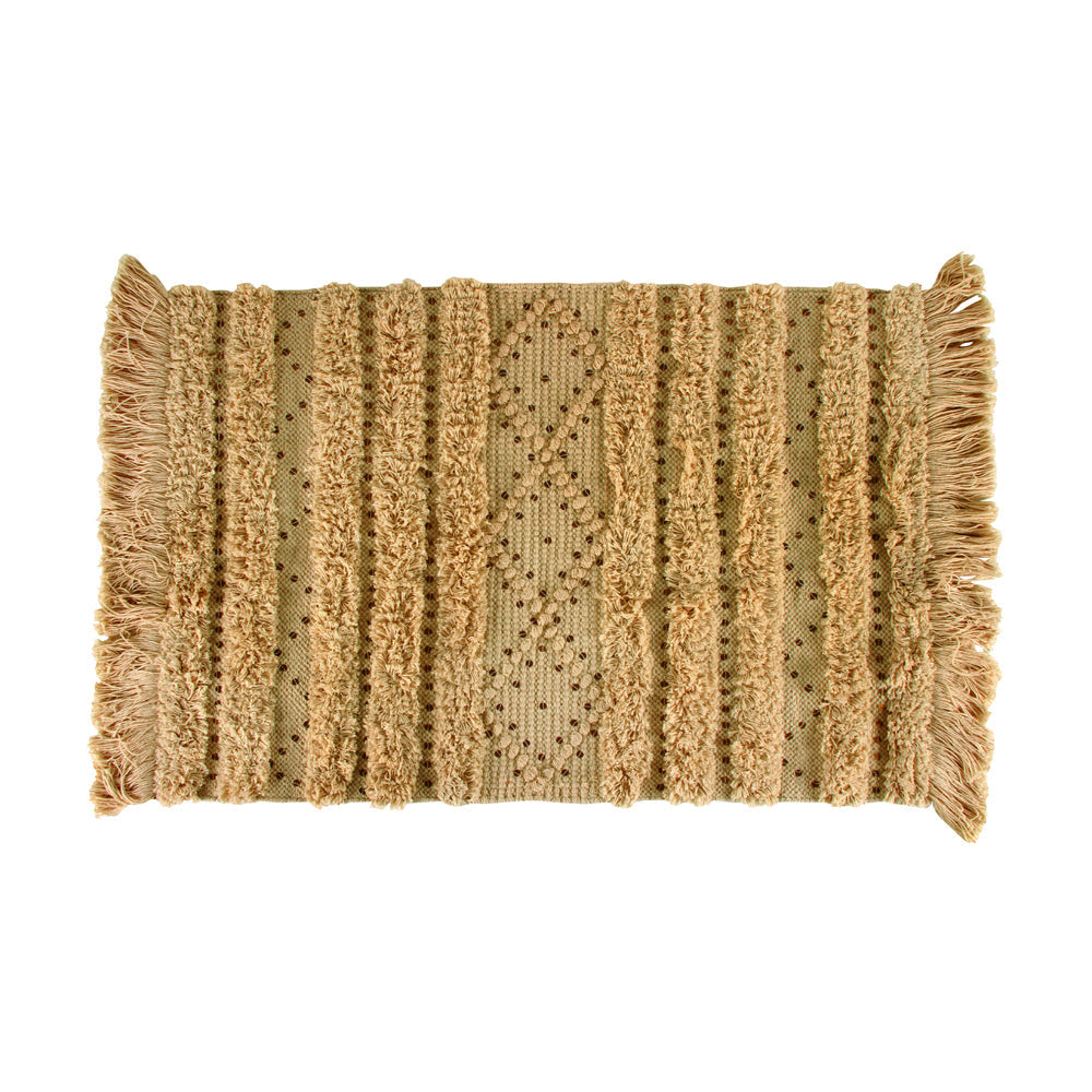 Maine & Crawford Clara Macrame 90x60cm Cotton Rug Home Carpet Doormat Cream