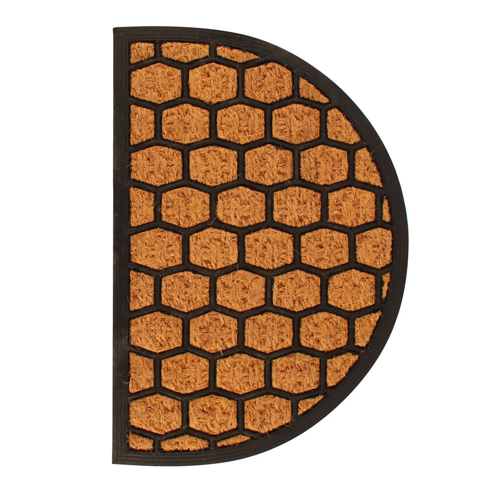 Home Expression 60x40cm Curved Coir Mat Home Rug/Carpet Front Doormat Natural