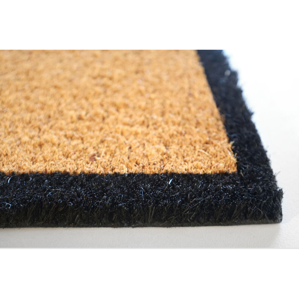 Maine and Crawford 70x40cm Classic Black Border Semi Circle Doormat — image 2