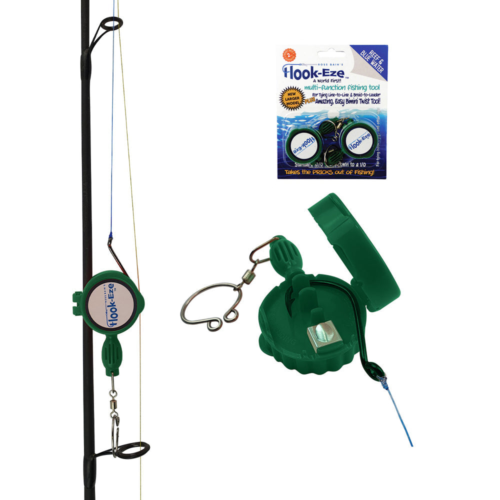 Hookeze Fishing Knot Tying Tool/Quick Hook/Rigs/Rod Line Large Green (2 Pieces)