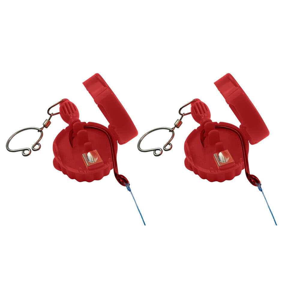 Hookeze Fishing Knot Tying Tool/Quick Hook/Rigs/Rod Line Large Red (2 Pieces)