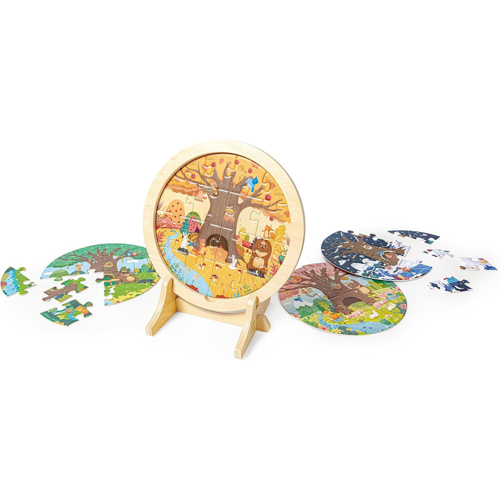 Hape 4 Seasons Layer Puzzle Learning Educational Kids Creative Play Toy 3Y+