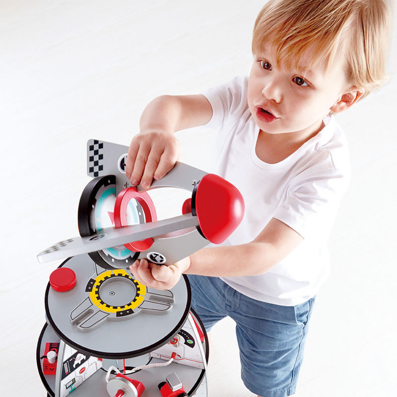 Hape 74cm Four Stage Rocket Ship Kids/Toddler Vehicle Wooden Toy 3y+ (20 Pieces) — image 7