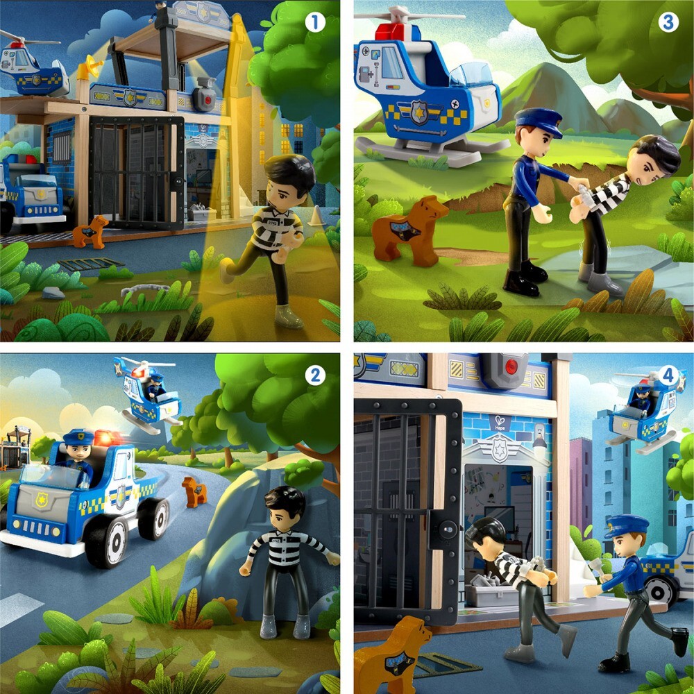 Hape Metro Police Dept Station Jail/Cell Playset Kids/Toddler Pretend Toy 3+ — image 3