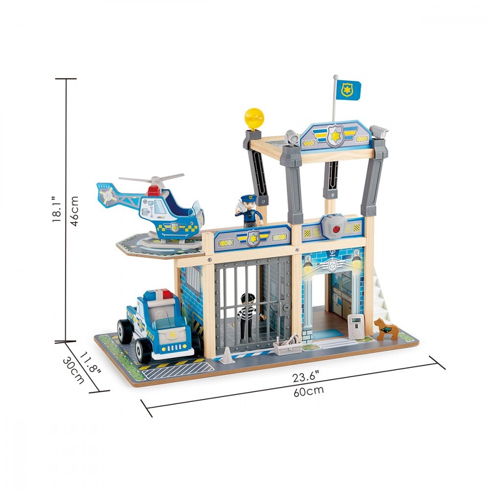 Hape Metro Police Dept Station Jail/Cell Playset Kids/Toddler Pretend Toy 3+ — image 2