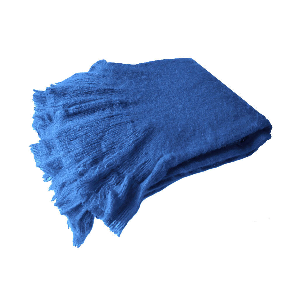 Maine & Crawford Maci 170x130cm Super Plush Throw Sofa Acrylic Blanket Navy — image 3