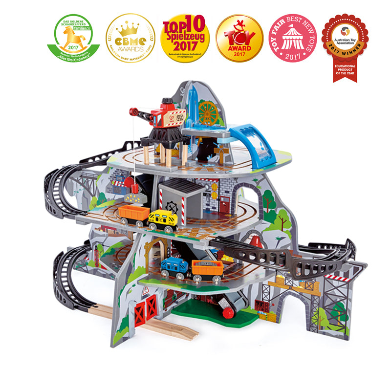 Hape 92cm Mighty Mountain Mine Set w/Train Rail Kids/Toddler 3y+ Play Wooden Toy — image 2