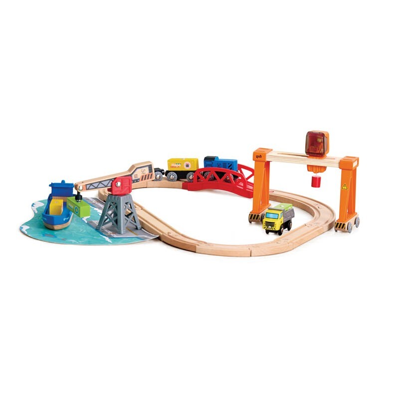 Hape Lift & Load Harbour Set Mining Magnetic Playset Fun Activity Kids Toy 3+
