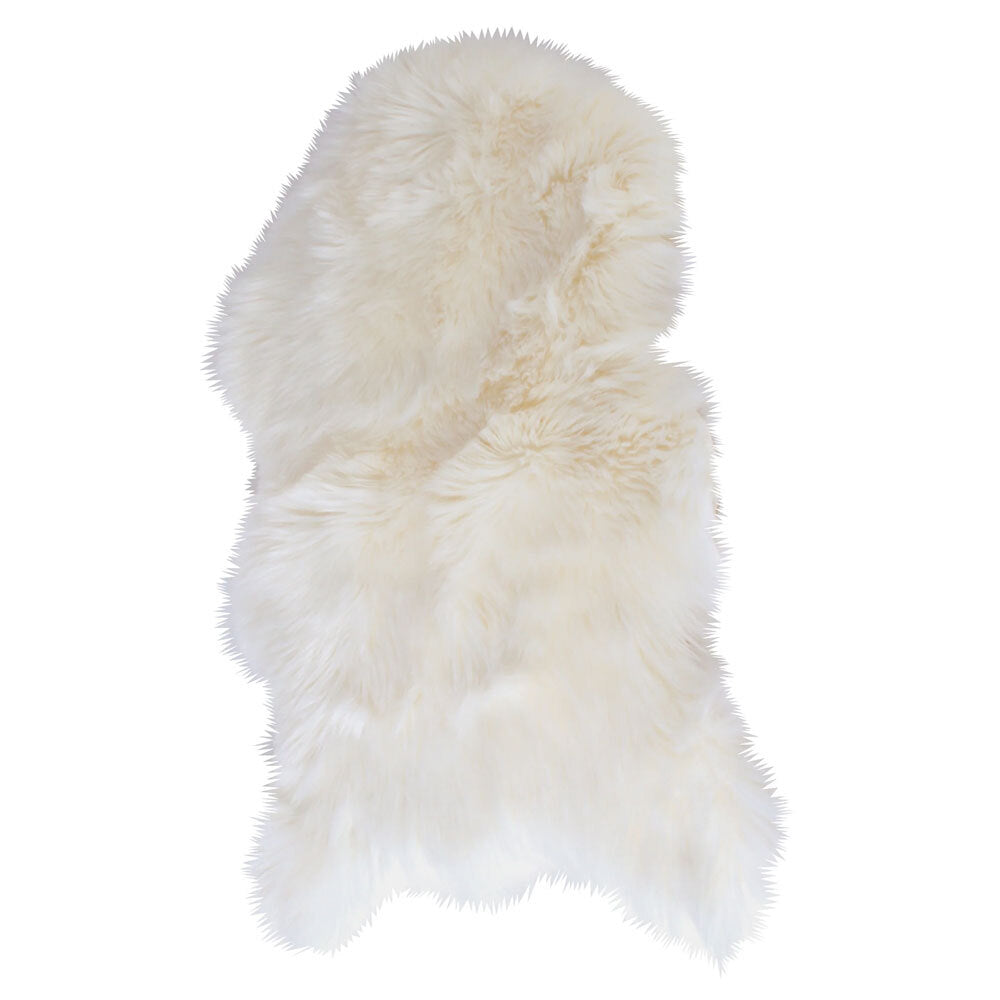 Maine & Crawford Emery 90x60cm Faux Pelt Rug Floor Mat Home Carpet Decor White — image 2