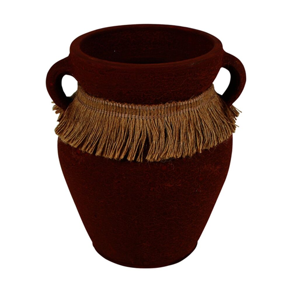 Maine & Crawford Aicha 21cm Terracotta Vase Flower/Plant Holder Decor Natural