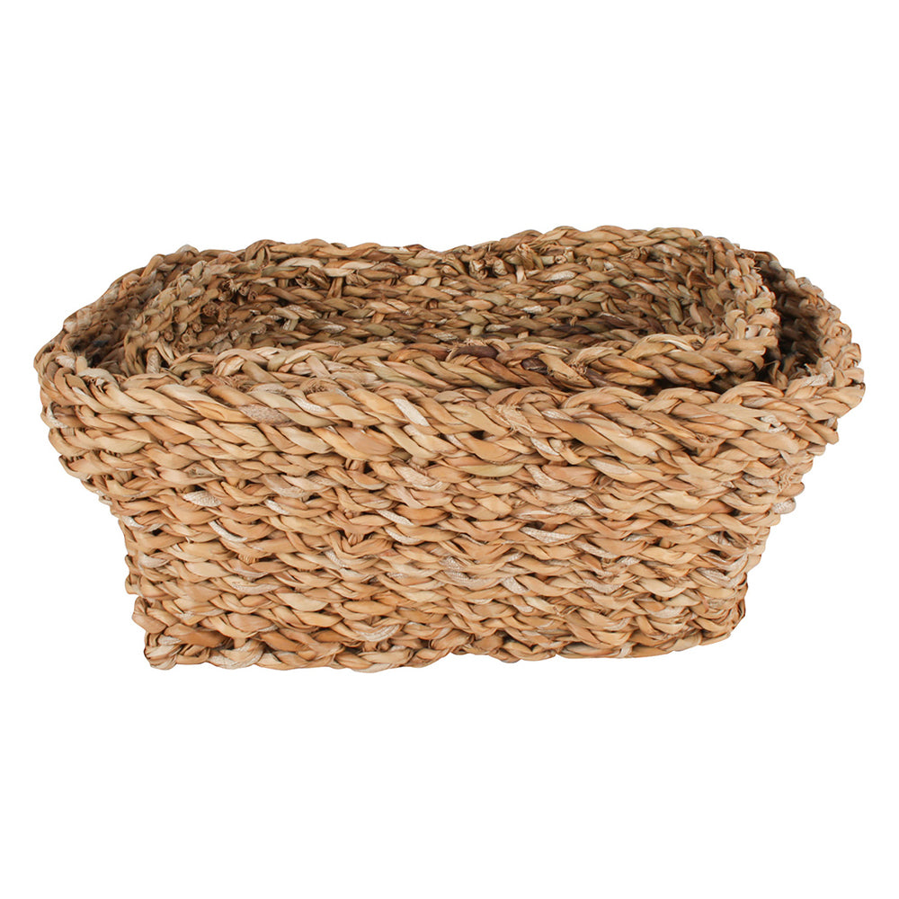 Maine & Crawford Coolangatta 28cm Seagrass Rectangle Basket Storage Natural (3 Pieces) — image 2