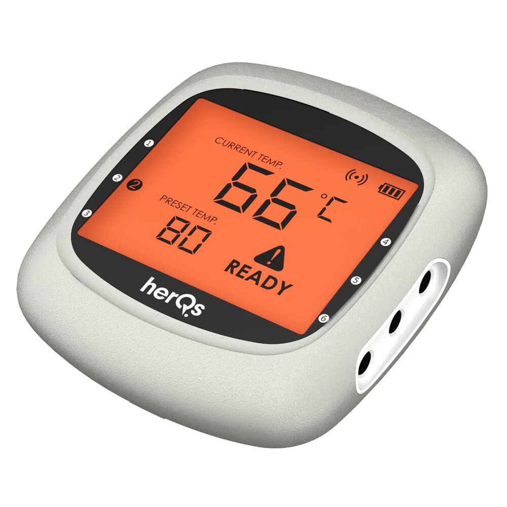 Herqs EasyBBQ Pro Smart Wireless Meat/Grill BBQ Thermometer Bluetooth White