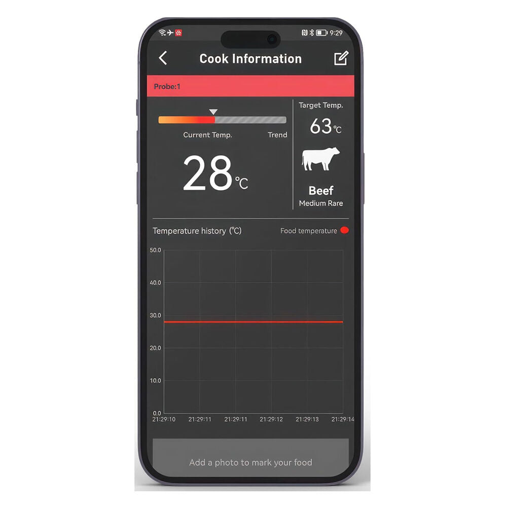 Herqs EasyBBQ Pro Smart Wireless Meat/Grill BBQ Thermometer Bluetooth White — image 8