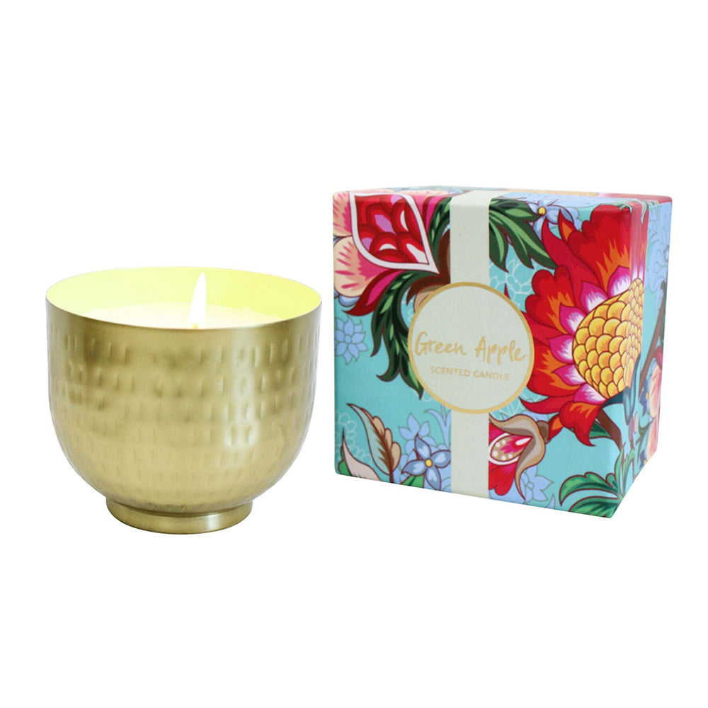 LVD Aluminiuim/Wax 11cm Scented Tealight Candle Green Apple Home Fragrance Gold