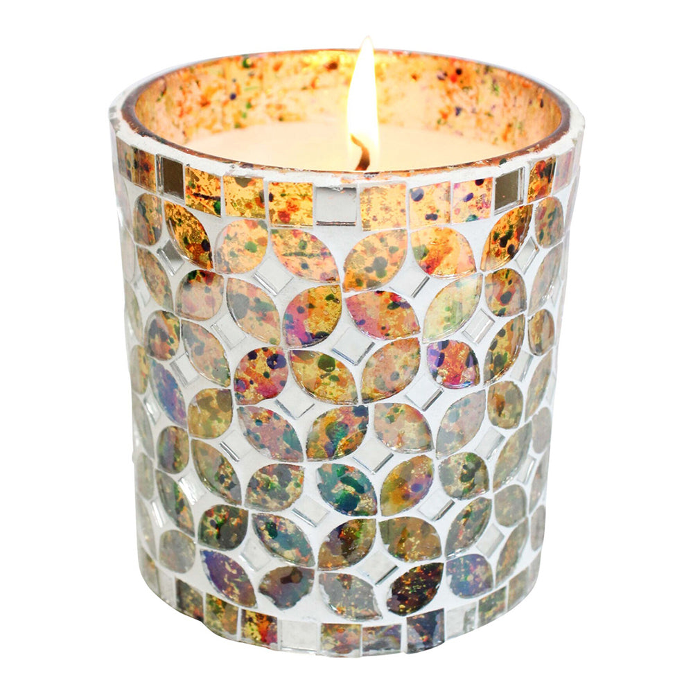 LVD Glass 10cm Tabletop Wax Tealight Candle Fragrance Display Toscana French Pear
