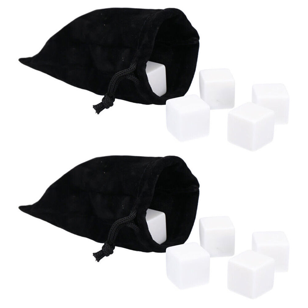 Barcraft 9pc Barcraft Gin Stones/Ice Cubes Reusable Cooling Rocks w/ Pouch Set White (2 Pack)